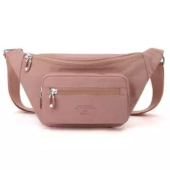 Многофункциональная наружная поясная сумка женская большая вместительная нагрудная сумка износостойкая спортивная водонепроницаемая сумка через плечо розовый