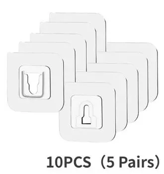 Многофункциональная настенная подвесная клейкая пряжка без перфорации, устройство для хранения и фиксации, клейкий крючок и крючок 1