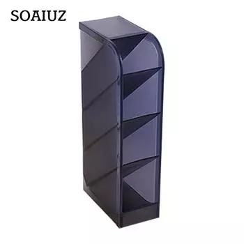 Многофункциональная настольная коробка органайзера для хранения мусора для ручки, кисти для макияжа One Size белый