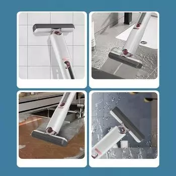 Многофункциональная настольная ленивая мини-швабра, ручная моющаяся губка, абсорбирующая ванная комната, туалет, кухня, работа по дому белый