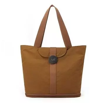 Многофункциональная нейлоновая сумка Женская легкая сумка-тоут на плечо большой вместимости Многофункциональный рюкзак коричневый