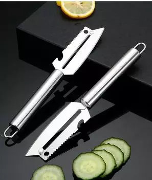 Многофункциональная нержавеющая стальная овощечистка, терка для картофеля, моркови, нож для фруктов, открывалка для бутылок, строгальный станок для рыбы, бытовой кухонный гаджет