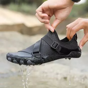 Многофункциональная обувь для активного отдыха с пятью пальцами: Идеально подходит для пляжного отдыха, речного туризма, дайвинга, плавания, езды на велосипеде и пеших походов. 35 серый