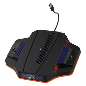 Многофункциональная охлаждающая подставка для PS5 Slim Host Зарядная док-станция для PS5 26.1*20*4.2cm чёрный