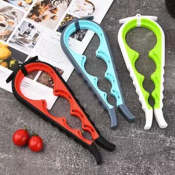 Многофункциональная открывалка для бутылок 4 в 1 с отверткой и мягкой рукояткой из ПВХ