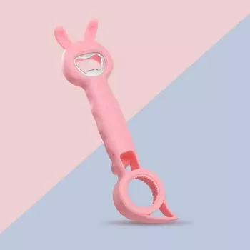 Многофункциональная открывалка для бутылок «четыре в одном», открывалка для крышек для пива и напитков, открывалка для бутылок, винт для крышек, открывалка для крышек для рыбных консервов Pack of 1 амарант розовый