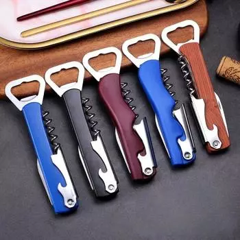 Многофункциональная открывалка для бутылок, креативная открывалка для бутылок вина, пива, 4 в 1, открывалка для вина, морской конек, открывалка для бутылок, волшебное оружие чёрный