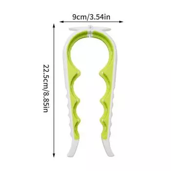 Многофункциональная открывалка для бутылок с напитками, многофункциональная открывалка для бутылок с напитками, четырехпозиционная открывалка для консервных банок, противоскользящая крышка Twister чёрный