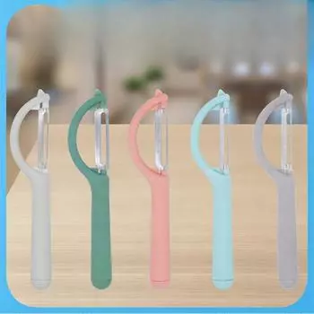 Многофункциональная овощечистка, бытовая овощечистка, овощечистка, овощечистка, картофелечистка, лезвие из нержавеющей стали 16.5*5*2cm розовый