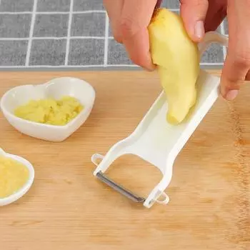 Многофункциональная овощечистка для измельчения чеснока, имбиря, фруктов, картофеля, ножовка для очистки яблок из нержавеющей стали. 1pc
