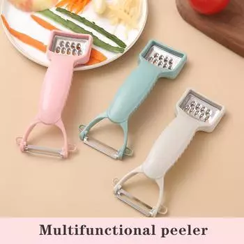 Многофункциональная овощечистка и терка для фруктов и овощей Ручной слайсер Двухголовочный резак для огурцов, моркови, картофеля, кухонные гаджеты для дома 1 piece