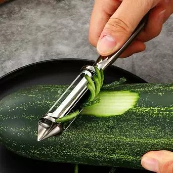 Многофункциональная овощечистка из нержавеющей стали, резак для огурцов и моркови, терка для картофеля и моркови, кухонные принадлежности