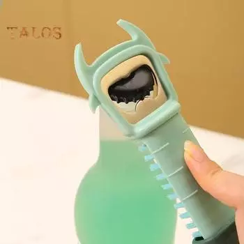 Многофункциональная овощечистка, лезвия из нержавеющей стали, слайсер для фруктов, овощей, терка, открывалка для бутылок, щетка для домашнего ресторана, фруктовый магазин, удобное хранение зелёный