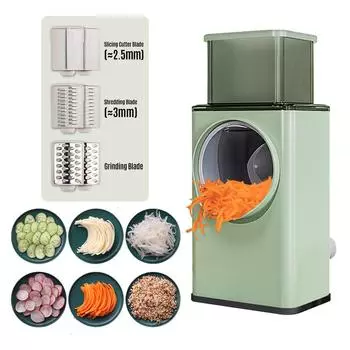 Многофункциональная овощерезка 3 в 1, ручная роликовая овощерезка, терки для овощей и фруктов, измельчители, кухонные принадлежности светло-зеленый