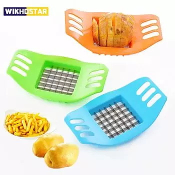 Многофункциональная овощерезка для картофеля, резак, измельчитель, инструмент для изготовления чипсов, инструмент для резки картофеля фри, кухонный гаджет белый