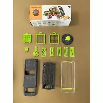 Многофункциональная овощерезка, домашняя чистка картофеля, измельчение жульена, дайсер, кухонная терка для натирания редиса, слайсер 14pcs/set