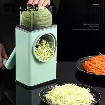 Многофункциональная овощерезка, картофелерезка, терка для моркови, кухонные аксессуары, гаджеты, стальное лезвие, кухонный инструмент