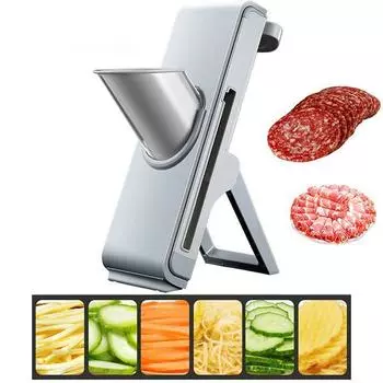 Многофункциональная овощерезка, терка для мяса, картофеля, терка для моркови, кухонные аксессуары, гаджеты, стальное лезвие, кухонный инструмент серый