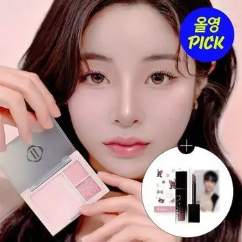 Многофункциональная палетка теней для век Dinto Cheek & Eye, 3 цвета 763 Coral Sha