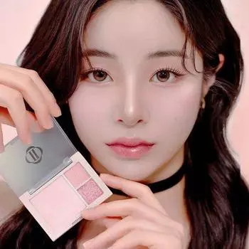 Многофункциональная палетка теней для век Dinto Cheek & Eye, 3 цвета 763 Coral Sha