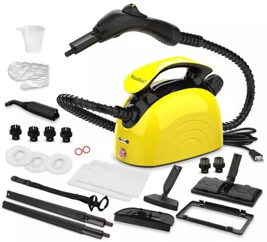 Многофункциональная паровая швабра Waitbird Steam с резервуаром для воды емкостью 21 предмет, паровая чистящая машина для многоцелевого использования и очиститель шнура питания для ног,