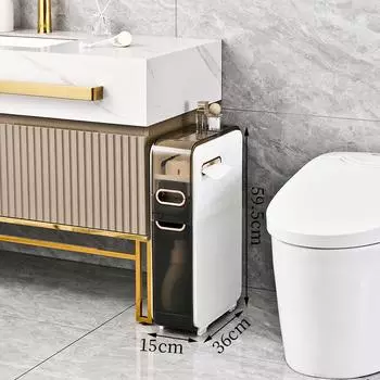 Многофункциональная передвижная полка для хранения в ванной комнате, не требующая установки No Specification