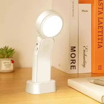 Многофункциональная перезаряжаемая сенсорная настольная лампа, современная маленькая трехцветная настольная лампа с затемнением для гостиной, спальни, кабинета, общежития