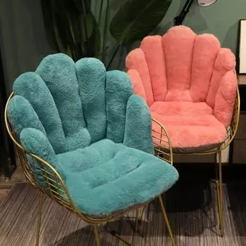 Многофункциональная подставка для табурета, ультрамягкая практичная мультяшная плюшевая спинка сиденья кресла серый