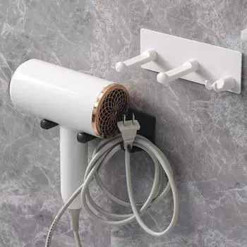 Многофункциональная полка для хранения фена чёрный