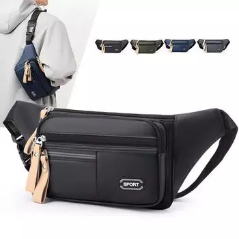 Многофункциональная поясная сумка мужская нагрудная сумка спортивная сумка через плечо портмоне сумка через плечо синий