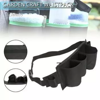 Многофункциональная поясная сумка, пояс для инструментов с отделениями для хранения, застежка-молния, регулируемый дизайн, быстросъемная поясная сумка-переноска чёрный