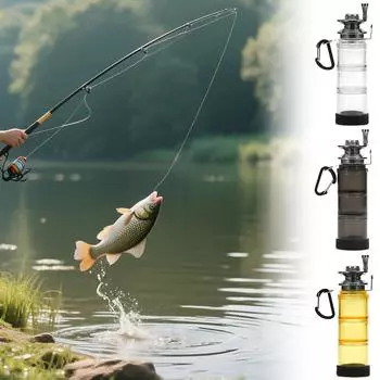 Многофункциональная портативная бутылка для рыбалки, ящик для хранения рыболовных принадлежностей, съемная конструкция с подвесной пряжкой белый