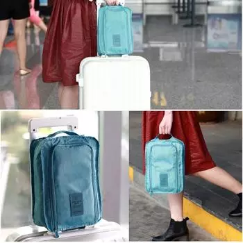 Многофункциональная портативная сумка для обуви, нейлоновый чехол, складной органайзер, инструменты, пылезащитная сумка для хранения, органайзеры для путешествий и хранения на открытом воздухе 4060 розовый