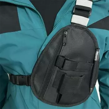 Многофункциональная портативная сумка для переноски через плечо для походов на открытом воздухе с регулируемым плечевым ремнем One Size чёрный