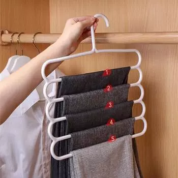 Многофункциональная пятислойная вешалка для брюк, бытовой шкаф для хранения, сушильная вешалка, складная термоусадочная вращающаяся вешалка