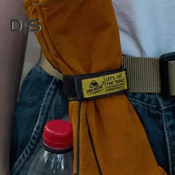 Многофункциональная пряжка для хранения перчаток на открытом воздухе, держатель для бутылки с водой, портативный регулируемый держатель для походов и кемпинга, веревка для подвешивания рюкзака, пряжка для ленты армия зеленый