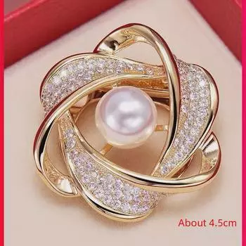 Многофункциональная пряжка для шарфа и брошь для женщин - цветочный дизайн, пояс и аксессуар для подгибки