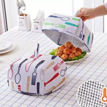 Многофункциональная пылезащитная посуда с крышкой для сохранения тепла, складная изоляция Small зелёный