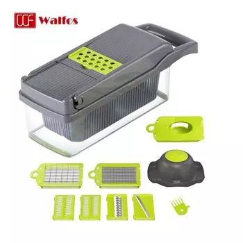 Многофункциональная резка для фруктов и овощей WALFOS, ручная шинковка, дробилка для картофеля, овощерезка, инструмент для фруктов и овощей, кухонные инструменты 321111cm зелёный
