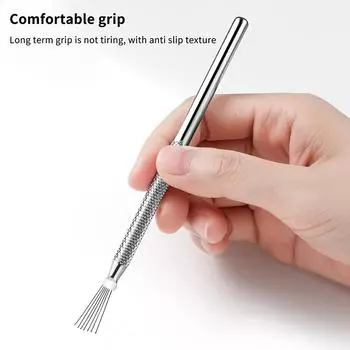 Многофункциональная ручка для рисования линий на ногтях с 7 штифтами, гибкая ручка из нержавеющей стали, кисти для УФ-геля, инструменты для рисования и маникюра 1pcs