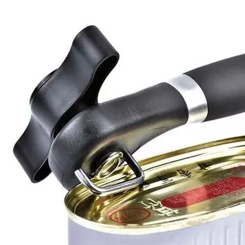 Многофункциональная ручка-открывалка, красная профессиональная нержавеющая открывалка для банок и бутылок, черная поворотная открывалка для банок, изогнутый стальной нож