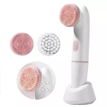 Многофункциональная ручка щетка для умывания лица глубоко очищающее отшелушивающее средство бытовая силиконовая щетка для чистки лица розовый