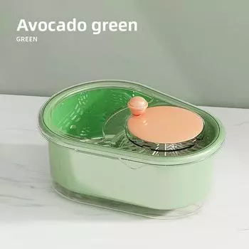 Многофункциональная ручная мойка для фруктов и овощей большой вместимости, кухонный овощной фруктовый бытовой артефакт для фруктов 1PCS зелёный