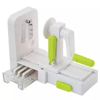 Многофункциональная ручная терка для нарезки лапши из цуккини, спиральная нарезка овощей и фруктов зелёный