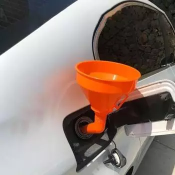 Многофункциональная съемная масляная воронка с удлинением носика для автомобилей, мотоциклов оранжевый