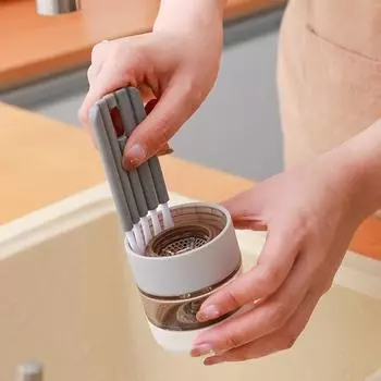 Многофункциональная щетка для чистки щелей серый