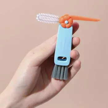 Многофункциональная щетка для чистки щелей крышки чашки для чистки пазов чашки синий