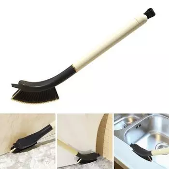 Многофункциональная щетка для чистки щелей с эргономичной ручкой, V-образная щетина, щетка для чистки щелей с мертвым углом жёлтый