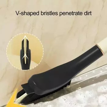 Многофункциональная щетка для чистки щелей, V-образная головка, жесткая мягкая щетина, длинная ручка, подвесная, для ванной комнаты, кухни, средство для очистки затирки с мертвым углом