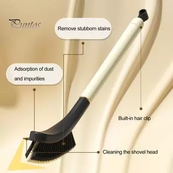 Многофункциональная щетка для чистки щелей, V-образная головка, жесткая мягкая щетина, длинная ручка, подвесная, для ванной комнаты, кухни, средство для очистки затирки с мертвым углом молочный белый
